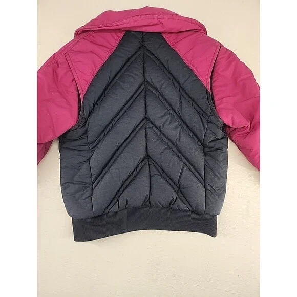 Vintage Roffe Size XS/S| Retro 80s Quilted Puffer Ski Jacket Fuscia Navy - Picture 7 of 8